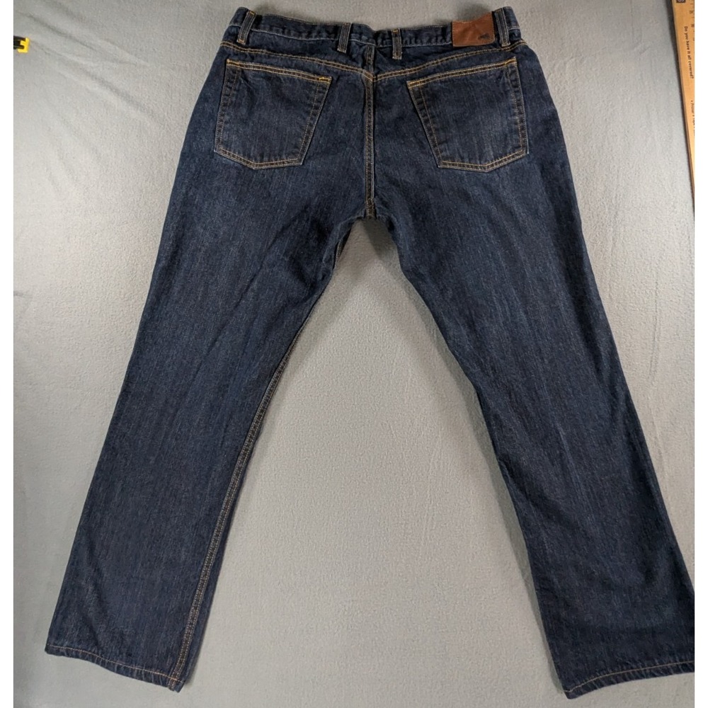 Roots Mens Straight Leg Denim Jeans 40x33 Dark Wash Blue - Picture 9 of 12